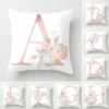 Pillow Cover Decorative Pink Letter Printed Cushion Covers 45*45 Pillowcase Sofa Cushions Polyester cuscini decor pillowcover