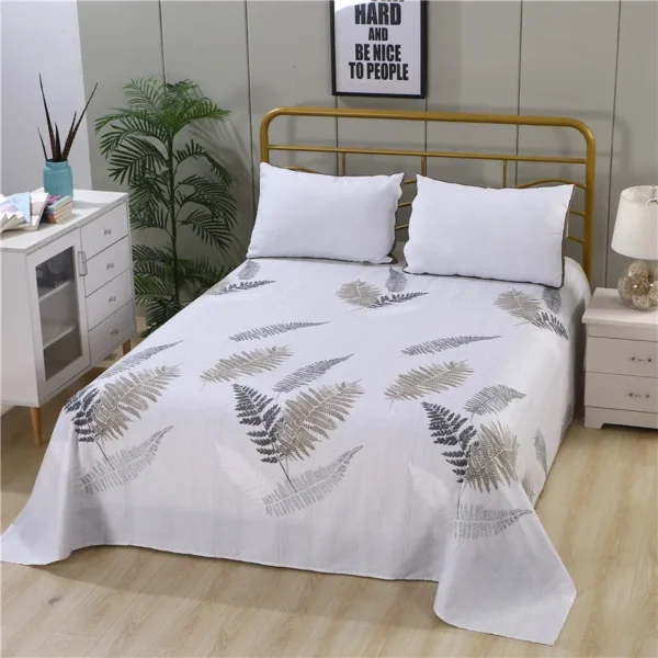 LAGMTA 1pc thick 100% cotton flat sheet printing high quality bed sheet various sizes can be customized