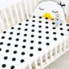 Nordic Style 100% Cotton Baby Bed Sheet Newborn Baby Single Comfortable Bedspread Kindergarten Cartoon Print Bedding Unisex