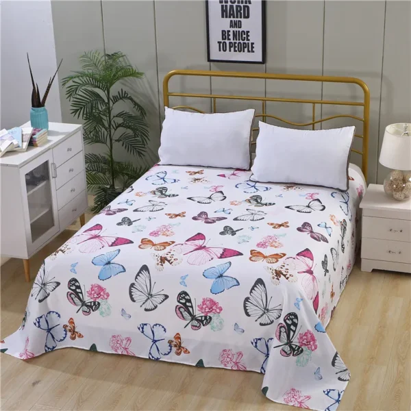 LAGMTA 1pc thick 100% cotton flat sheet printing high quality bed sheet various sizes can be customized