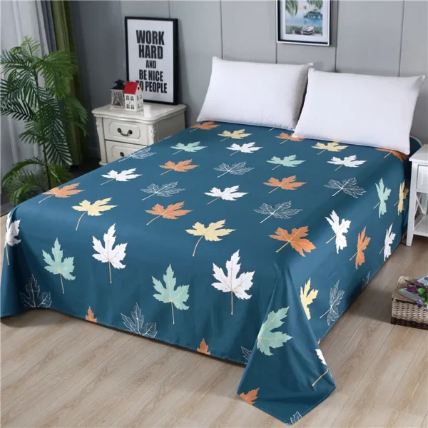 LAGMTA 1pc thick 100% cotton flat sheet printing high quality bed sheet various sizes can be customized