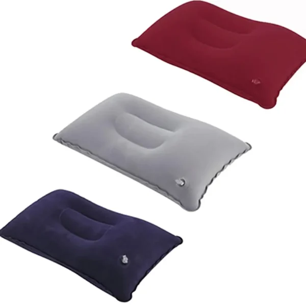 Portable Inflatable Flocked Air Pillow for Rest Bed Travel Cushion Camping