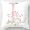 Pillow Cover Decorative Pink Letter Printed Cushion Covers 45*45 Pillowcase Sofa Cushions Polyester cuscini decor pillowcover