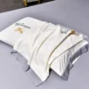 Summer Cool Quilt Bed Sheet Pillowcase 4pc Set Home Textile Light Luxury Embroidery Thin Comforter Blanket King Size Bedding Set