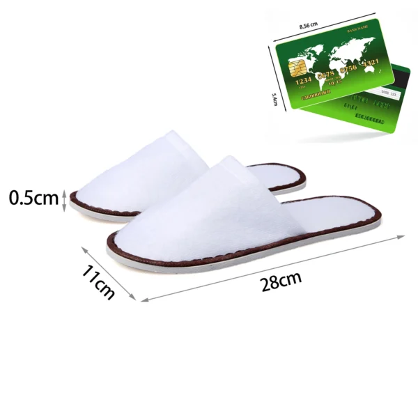 Hotel Disposable Slippers Spa Hotel Wedding Guest Slipper Towelling Terry Soft Breathable Style Non-slip Shoes Disposable