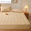 New Ultrasonic Waterproof Mattress Pad Protector Breathable Skin-friendly Fitted Sheet Cover Twin Queen King Size Mattress Cover
