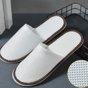 Hotel Disposable Slippers Spa Hotel Wedding Guest Slipper Towelling Terry Soft Breathable Style Non-slip Shoes Disposable
