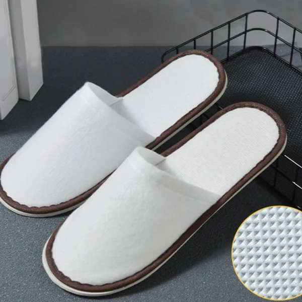 Hotel Disposable Slippers Spa Hotel Wedding Guest Slipper Towelling Terry Soft Breathable Style Non-slip Shoes Disposable