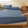 New Ultrasonic Waterproof Mattress Pad Protector Breathable Skin-friendly Fitted Sheet Cover Twin Queen King Size Mattress Cover