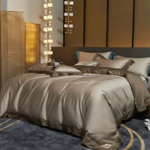 1200TC Hotel Luxury Egyptian Cotton Comforter Duvet Cover with Zipper Modern Embroidery Bedding set Bed Sheet Queen King 4Pcs