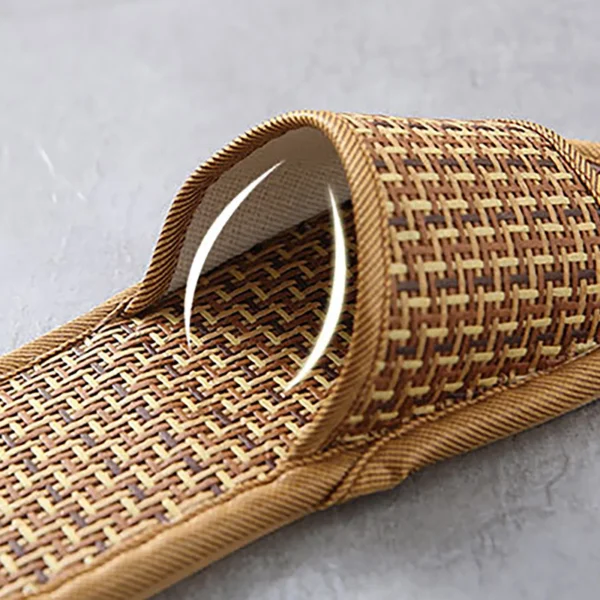 2024 Men Large Size Home Shoes Linen Beach Slippers Flip Flops Man Indoor Bathroom Slides Unisex Family Slippers Beach Sandals
