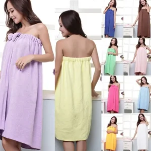 1pc Velvet Bow Knot Bath Towel Skirt Soft Absorbent Thickened Chest Wrapped Wearable Bath Skirts Fast Drying Beach Spa Bathrobes