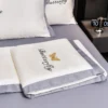 Summer Cool Quilt Bed Sheet Pillowcase 4pc Set Home Textile Light Luxury Embroidery Thin Comforter Blanket King Size Bedding Set