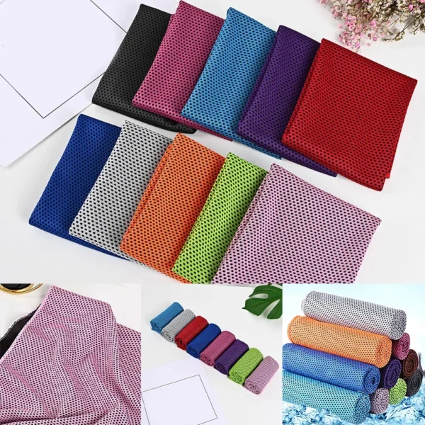 Sport Towel Quick-Dry Cold Sensation Wipe Sweat Towels Portable Outdoor Fitness Running Swim Cooling Sweat Absorbent Towel