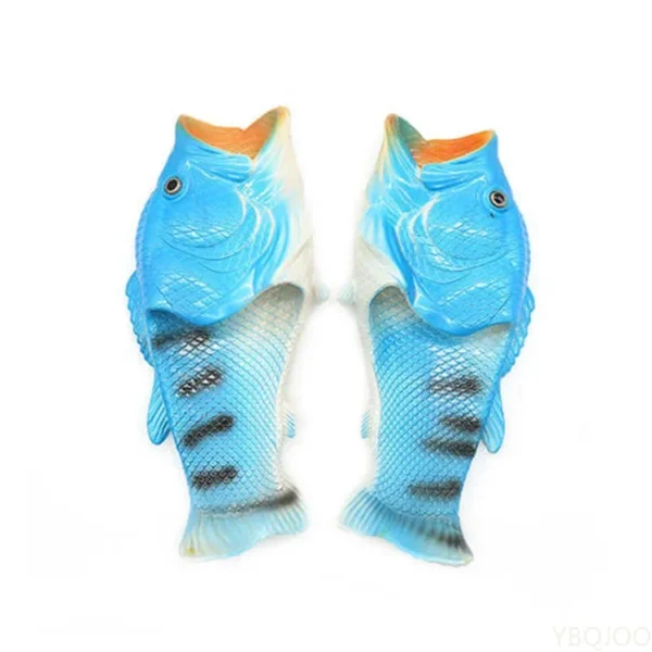 Funny Slippers Man Footwear Family Shoes Parent-child Sandals Plus Size 24-47 Summer Beach Shoes Boys Unisex Fish Slippers 2022