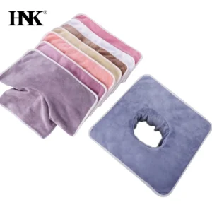 1 Pcs 40*40cm Thickened Beauty SPA Massage Table Planking Face Towel With Hole For Hospital Hotel Beauty Salon