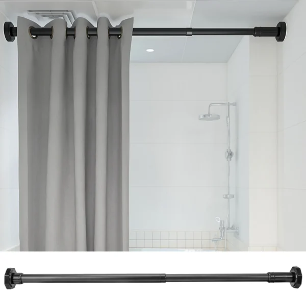 Telescopic Shower Curtain Rod Hotel Window Tension No Punching Easy to Install French Small Stainless Steel for Door