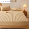 New Ultrasonic Waterproof Mattress Pad Protector Breathable Skin-friendly Fitted Sheet Cover Twin Queen King Size Mattress Cover